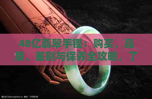 48亿翡翠手镯：购买、品质、鉴别与保养全攻略，了解翡翠投资的必备知识