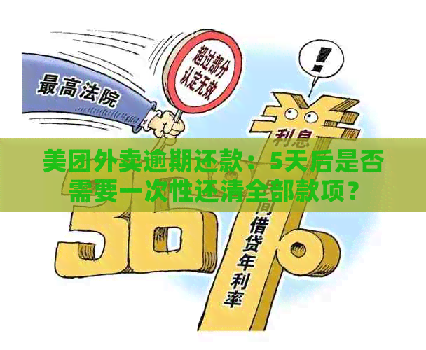 美团外卖逾期还款：5天后是否需要一次性还清全部款项？