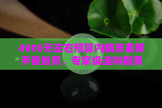 4000元左右预算内精选翡翠手镯推荐，专家级选购指南