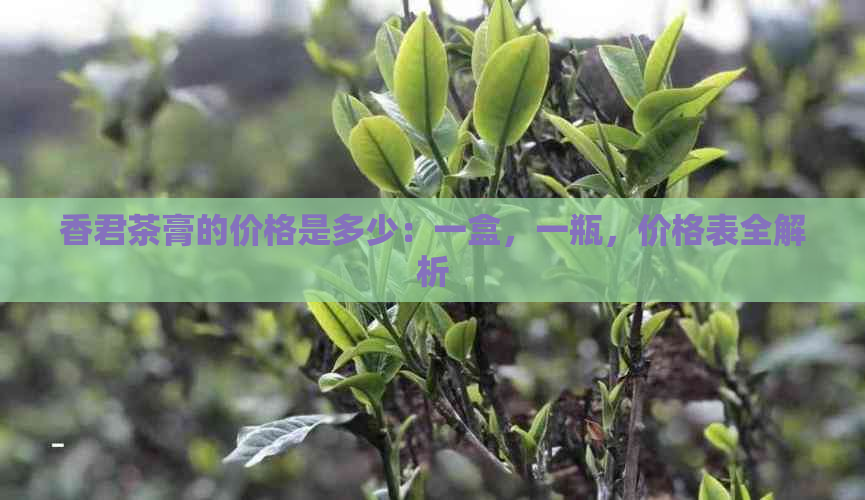 香君茶膏的价格是多少：一盒，一瓶，价格表全解析