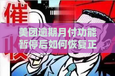 美团逾期月付功能暂停后如何恢复正常使用？解决方法一网打尽！