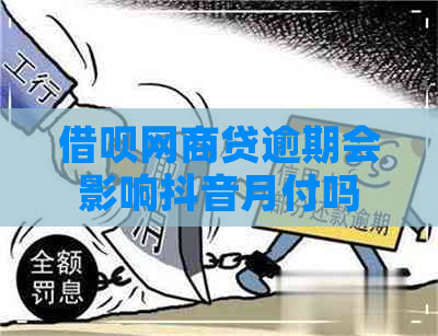 借呗网商贷逾期会影响抖音月付吗