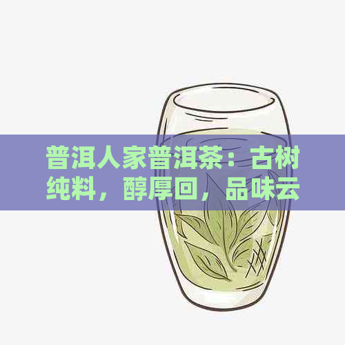 普洱人家普洱茶：古树纯料，醇厚回，品味云南原生态