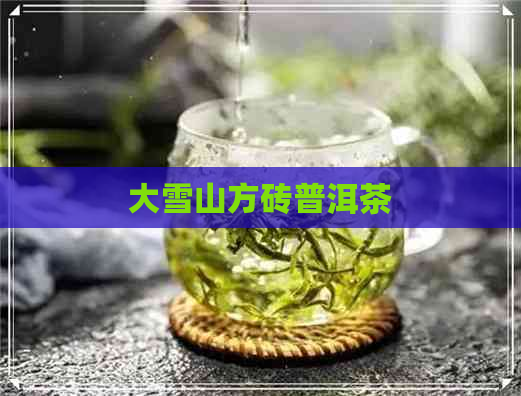 大雪山方砖普洱茶