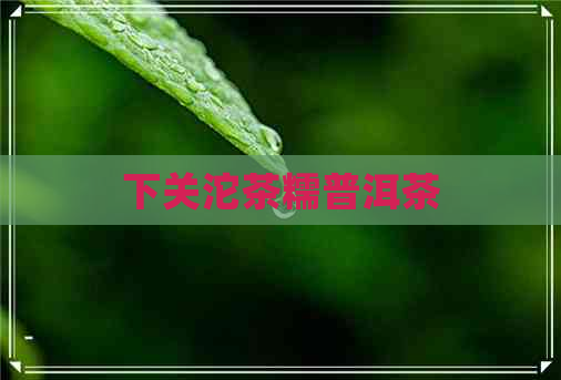 下关沱茶糯普洱茶