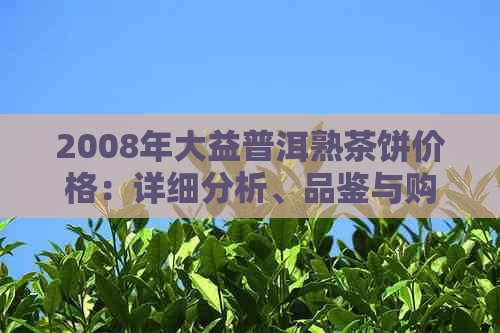 2008年大益普洱熟茶饼价格：详细分析、品鉴与购买建议