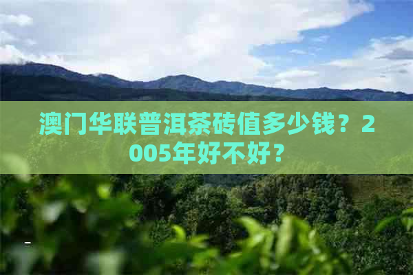 华联普洱茶砖值多少钱？2005年好不好？