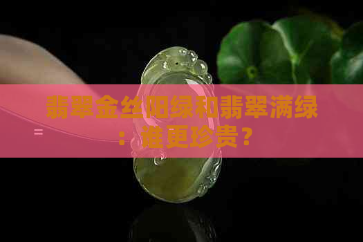 翡翠金丝阳绿和翡翠满绿：谁更珍贵？