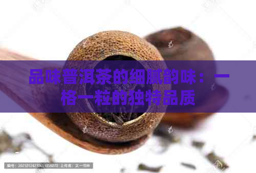 品味普洱茶的细腻韵味：一格一粒的独特品质