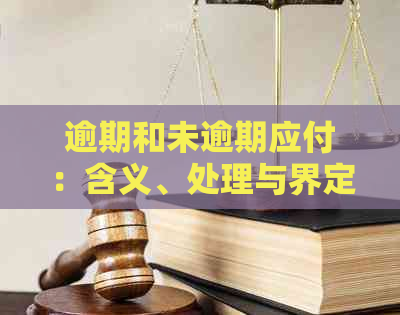 逾期和未逾期应付：含义、处理与界定