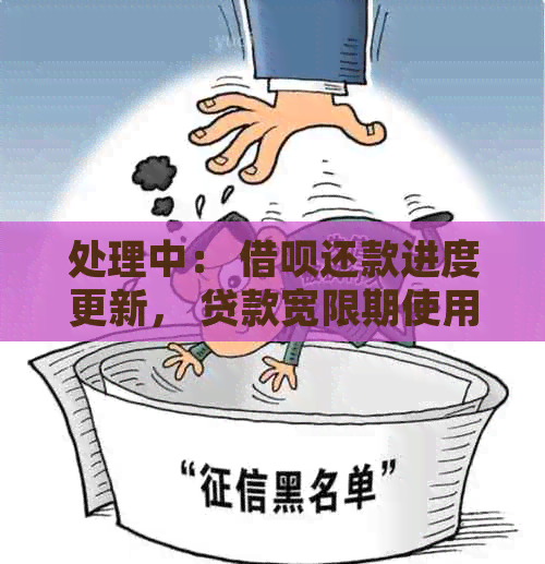 处理中： 借呗还款进度更新， 贷款宽限期使用建议， 提前还款注意事项