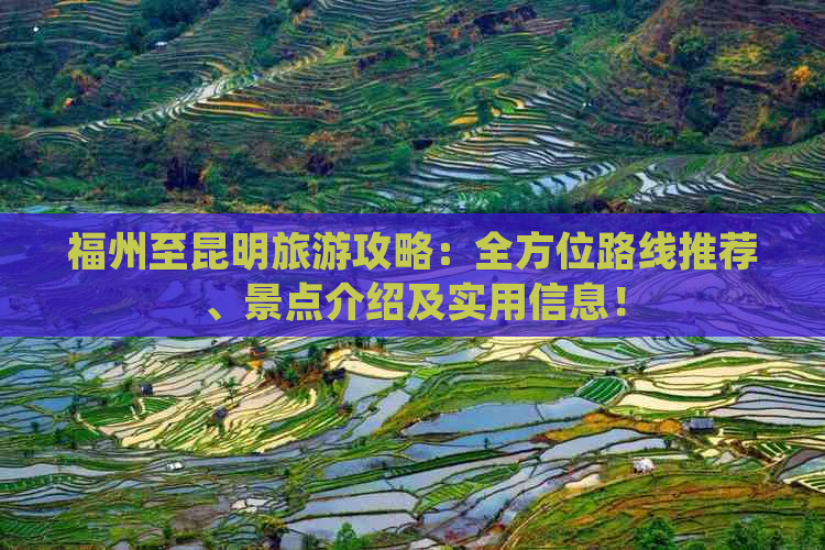 福州至昆明旅游攻略：全方位路线推荐、景点介绍及实用信息！