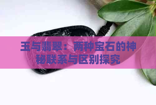 玉与翡翠：两种宝石的神秘联系与区别探究