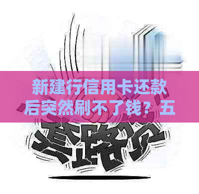 新建行信用卡还款后突然刷不了钱？五大原因及解决方法全面解析