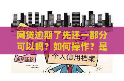 网贷逾期了先还一部分可以吗？如何操作？是否会导致起诉？