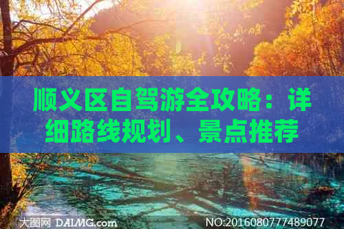 顺义区自驾游全攻略：详细路线规划、景点推荐及交通指南，让你畅游无忧！