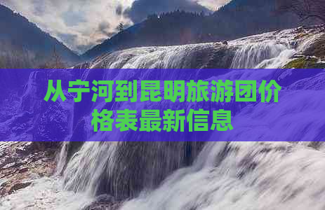 从宁河到昆明旅游团价格表最新信息