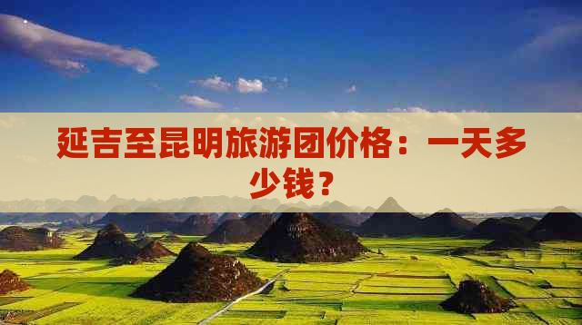 延吉至昆明旅游团价格：一天多少钱？