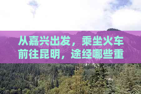 从嘉兴出发，乘坐火车前往昆明，途经哪些重要站点？