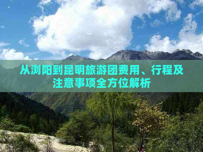 从浏阳到昆明旅游团费用、行程及注意事项全方位解析