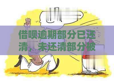 借呗逾期部分已还清，未还清部分被起诉的处理方法