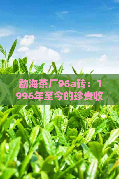 勐海茶厂96a砖：1996年至今的珍贵收藏和独特价值