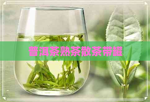 普洱茶熟茶散茶带罐