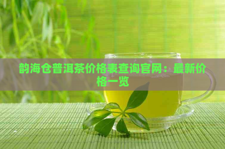 韵海仓普洱茶价格表查询官网：最新价格一览