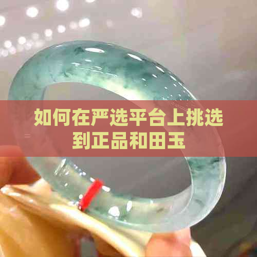 如何在严选平台上挑选到正品和田玉