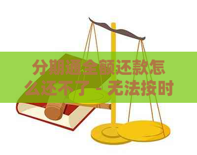 分期通全额还款怎么还不了 - 无法按时还款的解决办法