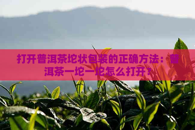 打开普洱茶坨状包装的正确方法：普洱茶一坨一坨怎么打开？