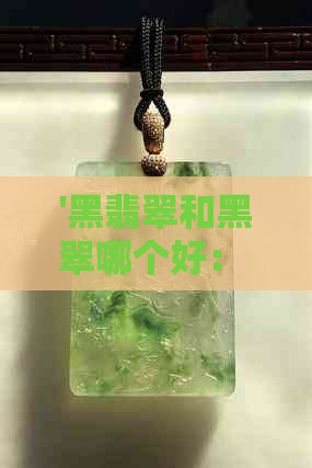 '黑翡翠和黑翠哪个好： 比较黑翡翠与黑翠的价值与品质'