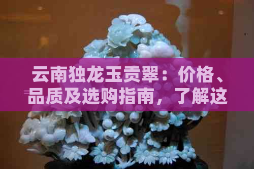 云南独龙玉贡翠：价格、品质及选购指南，了解这些才能做出明智决策