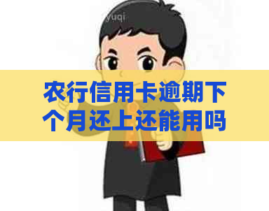 农行信用卡逾期下个月还上还能用吗？安全吗？