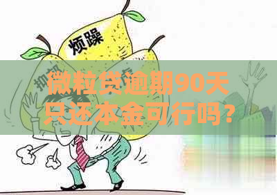 微粒贷逾期90天只还本金可行吗？如何操作？逾期后果及还款记录问题