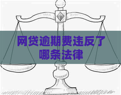 网贷逾期费违反了哪条法律