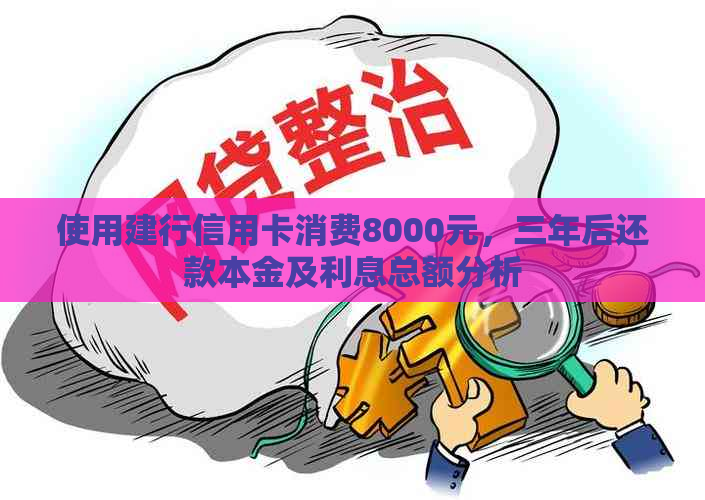 使用建行信用卡消费8000元，三年后还款本金及利息总额分析