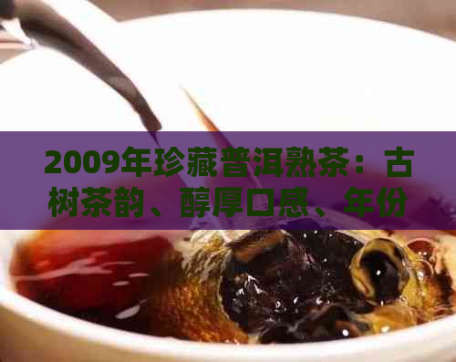 2009年珍藏普洱熟茶：古树茶韵、醇厚口感、年份陈化之美