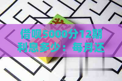 借呗5000分12期利息多少：每月还款详细计算及12期总利息解析