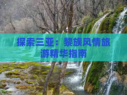 探索三亚：黎族风情旅游精华指南