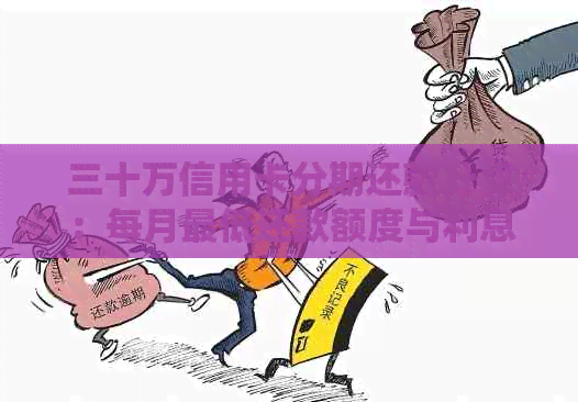 三十万信用卡分期还款计算：每月更低还款额度与利息分析