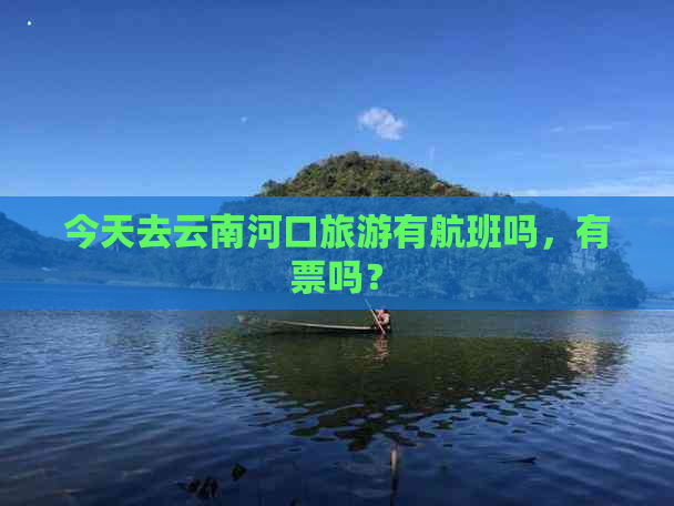 今天去云南河口旅游有航班吗，有票吗？