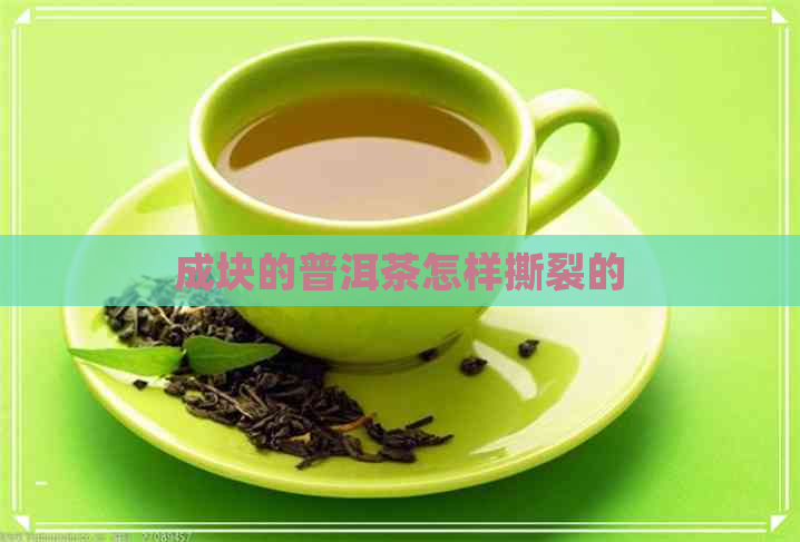 成块的普洱茶怎样撕裂的