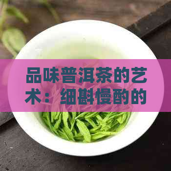 品味普洱茶的艺术：细斟慢酌的意境与文化内涵