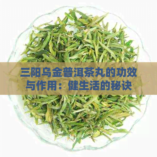 三阳乌金普洱茶丸的功效与作用：健生活的秘诀