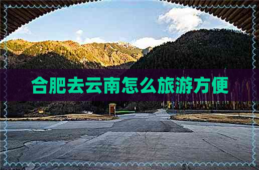 合肥去云南怎么旅游方便