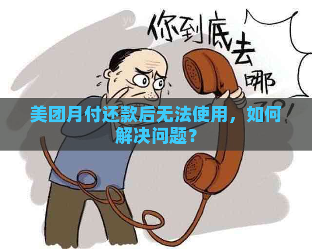 美团月付还款后无法使用，如何解决问题？