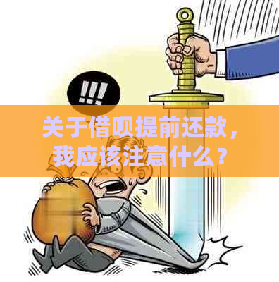 关于借呗提前还款，我应该注意什么？