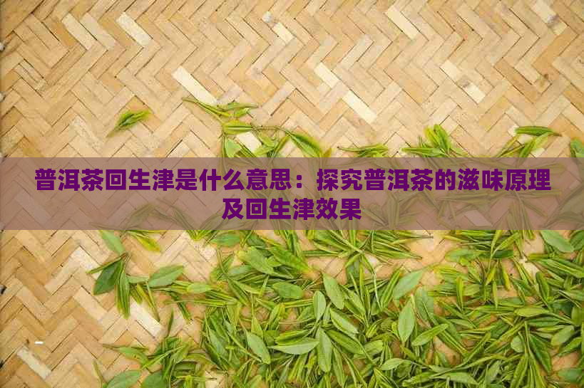 普洱茶回生津是什么意思：探究普洱茶的滋味原理及回生津效果