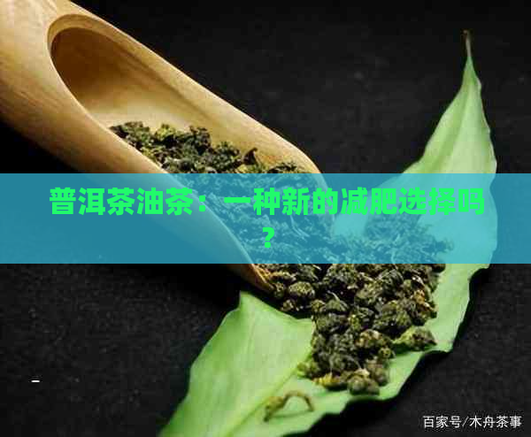 普洱茶油茶：一种新的减肥选择吗？